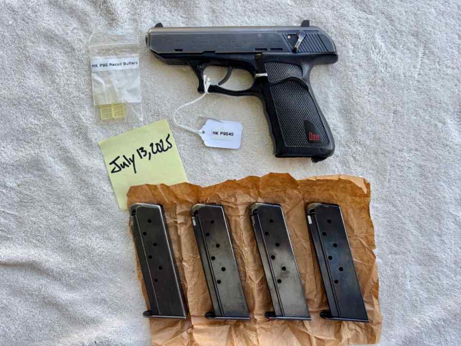 WTS: HK P9S Combat Handgun, .45, 4 Mags, 3 Buffers