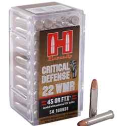 $16, Hornady® 22 WMR 45 gr Critical Defense® 