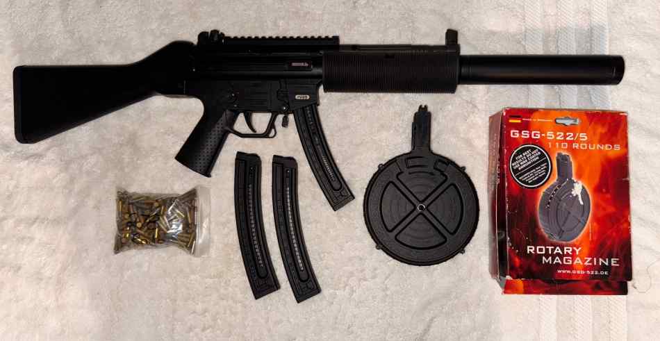 HK Clone MP5 .22LR pre Lawsuit with Drum +