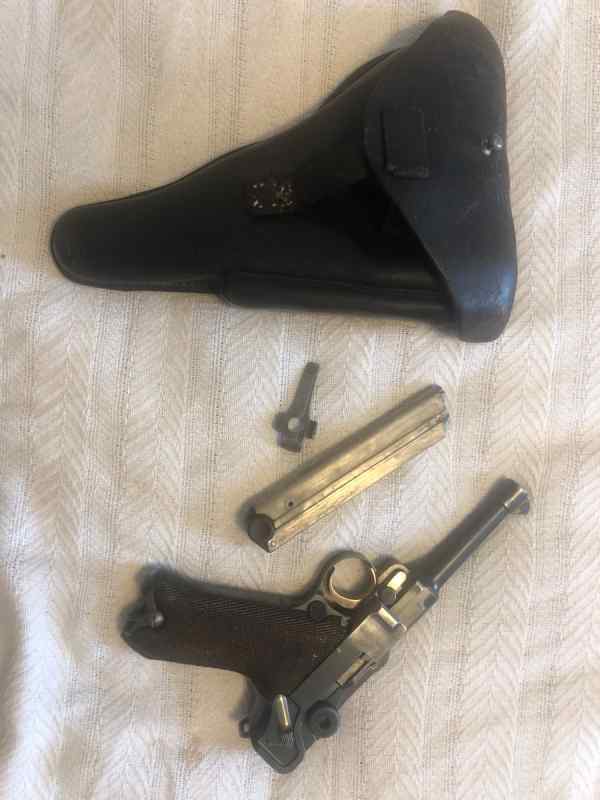 DWM Police Luger P08 Rig - Matching Holster &amp; Tool