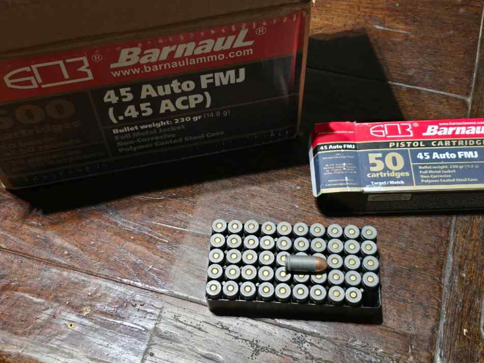 Barnaul 45acp 230gr  450 rounds