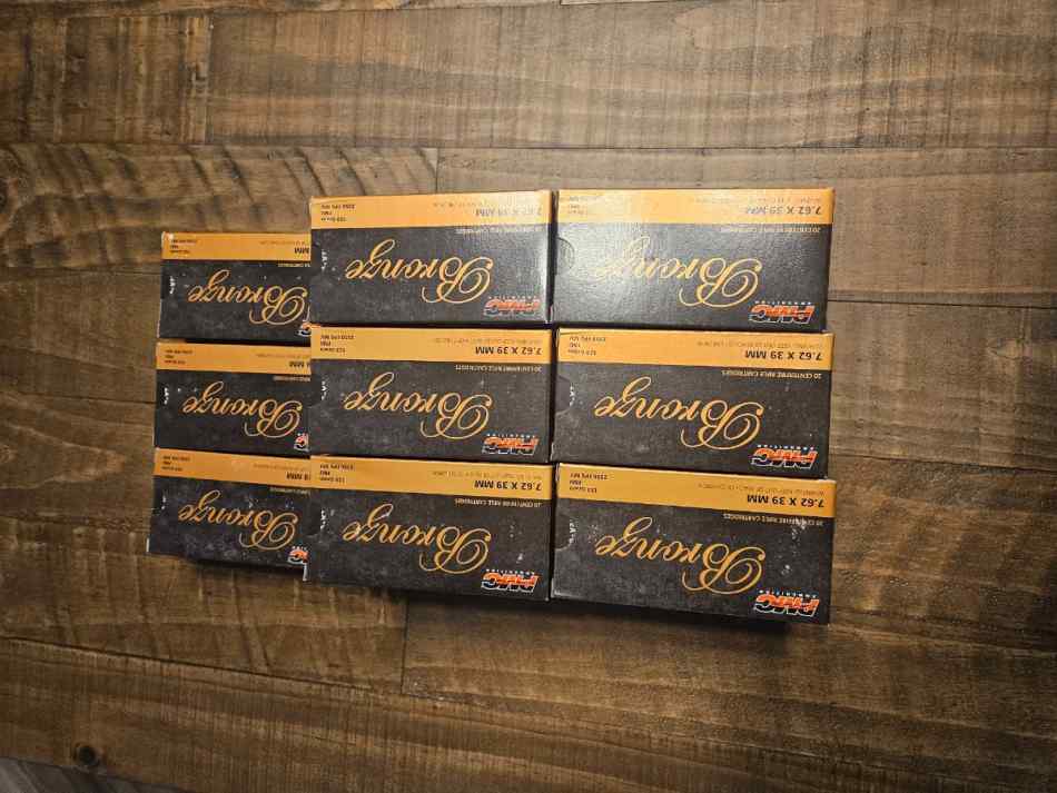 AK Ammo &amp; Mags Lot – PMC Bronze 7.62x39 