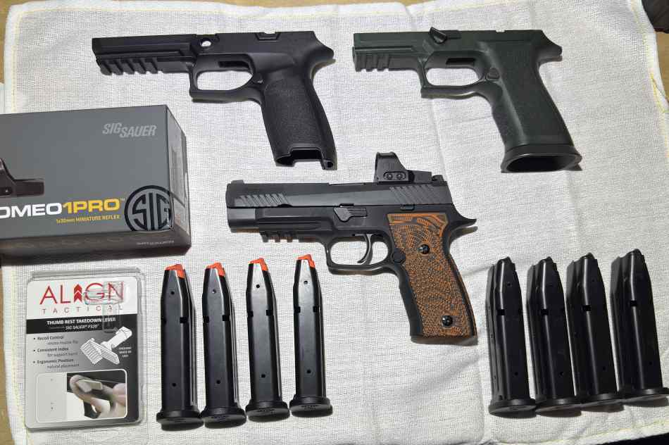 Sig Sauer P320 w/AXG grip and lots of extras  