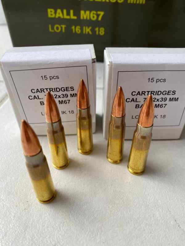1620 Rounds Brass 7.62x39 Ammo