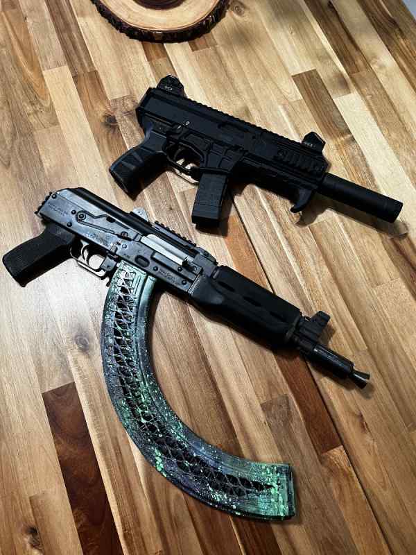 Ak47 82rd custom magazine Cerakote, glow in dark