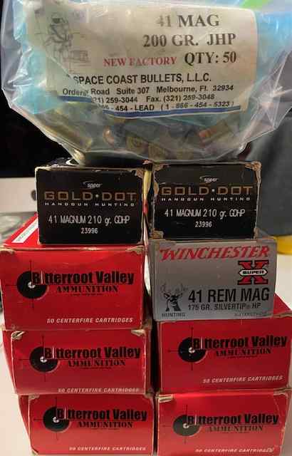 41 Magnum reloading package featuring Dies, Bullets, Brass, plus Ammunition