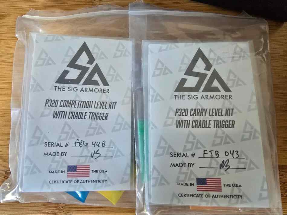 The Sig Armorer P320 trigger kits