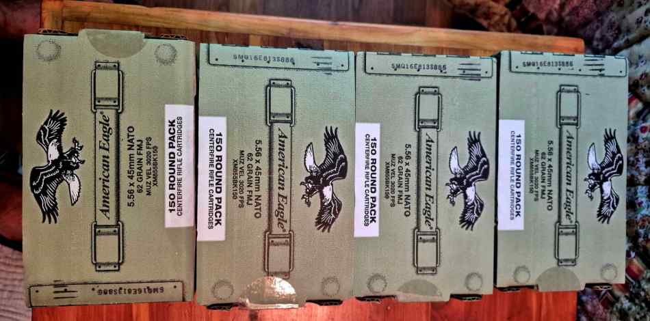 600 Rnda 62 Gr, 556 ammo w/can
