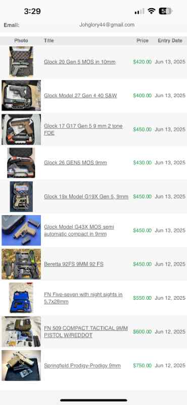 Today&#039;s Glock Scammers | trrdd3444 &amp; Uryo75672