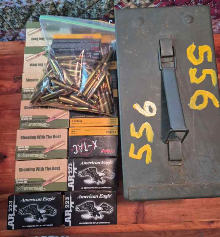 1260 Rnds 55 gr 556 Nato /w can
