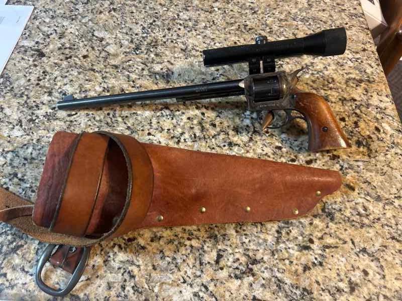 H&amp;R MODEL 676 22LR 12&quot; BARREL W/ HOLSTER &amp; SCOPE