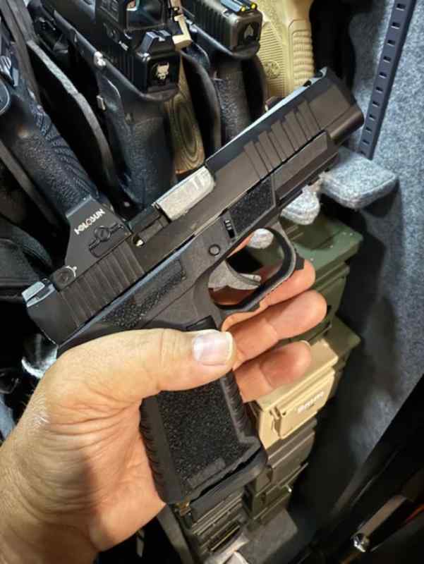 Lone Wolf Frame with slide and red dot sights