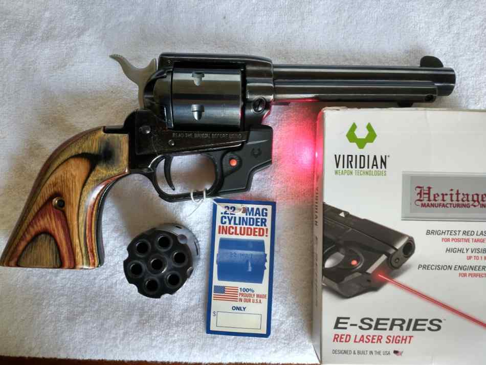 22LR+MAG 4.75” Revolver Laser-Sight 2-Cylinders