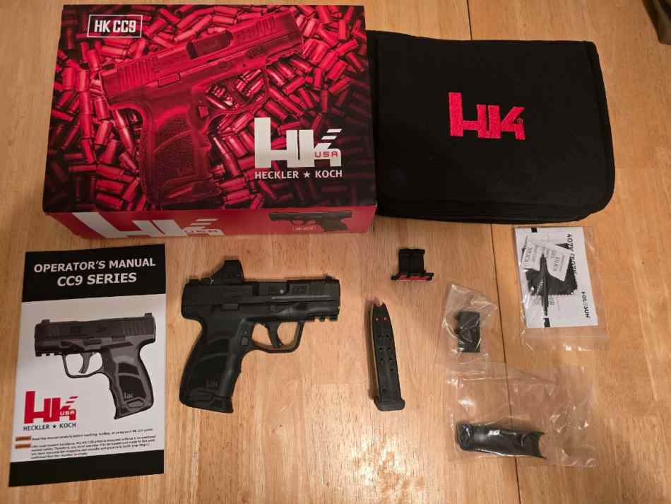 HK CC9 Pistol 9mm, 3.32&quot; w/holosun H407K Green dot