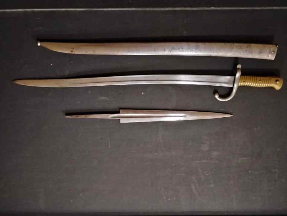 Chassepot bayonet and custom dagger blade