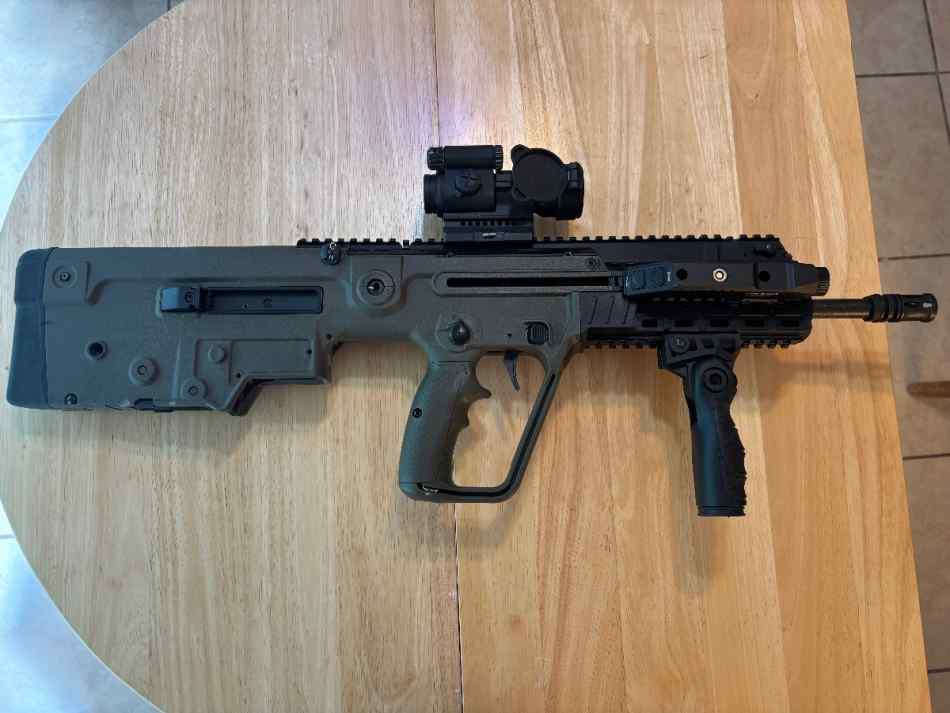 Tavor with Geissele Trigger, Aim Point Red Dot