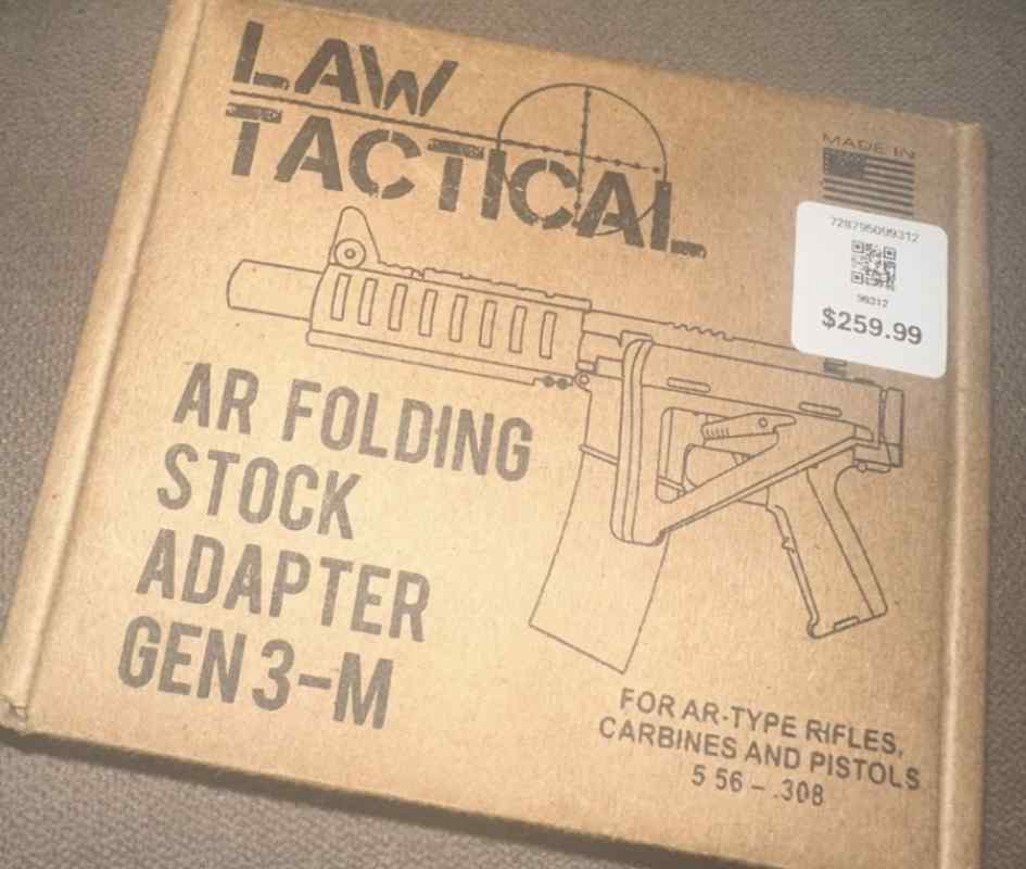 NIB Law Tactical AR Folding Stock Adapter Gen 3-M