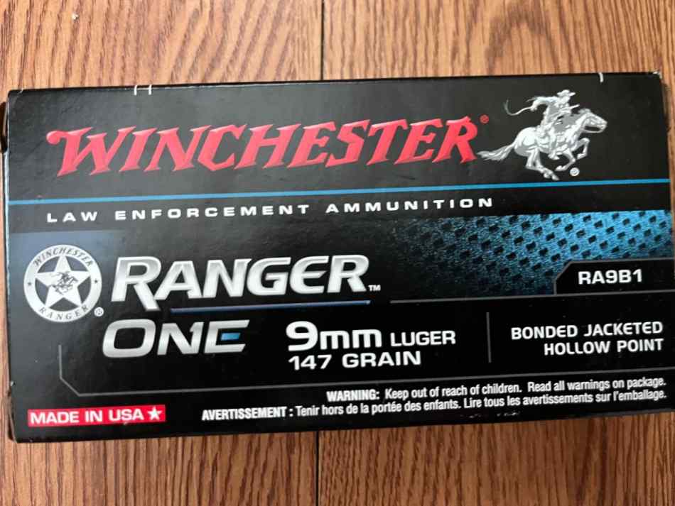 Winchester Ranger One 9mm ammo
