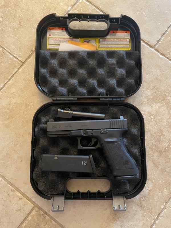 Glock 21 w/ threaded barrel 