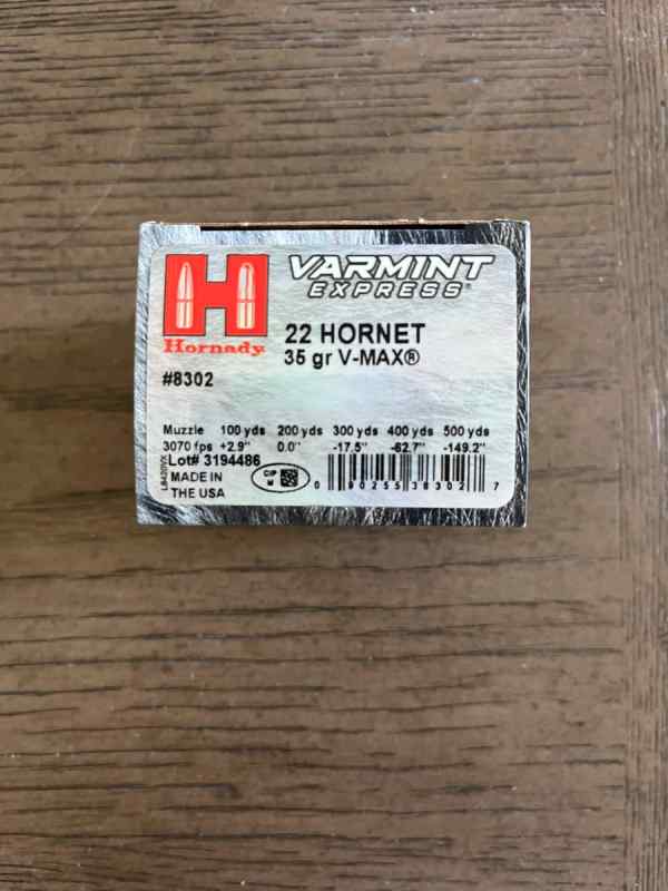 Hornady Varmit Express .22 Hornet 35 grain