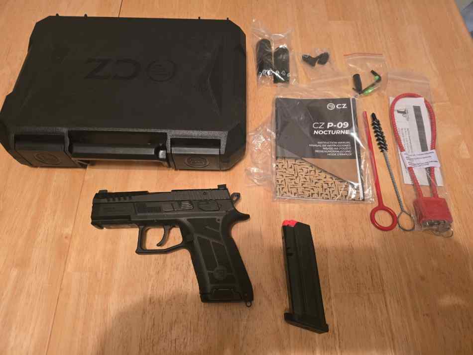 CZ P-09 C Nocturne 9mm Black, 3.7&quot; NIB