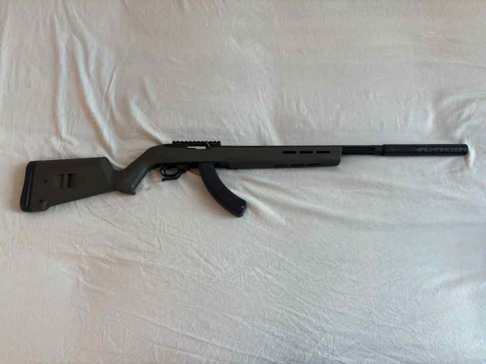 Ruger 10/22 with TacSol Xring Barrel Magpul stock