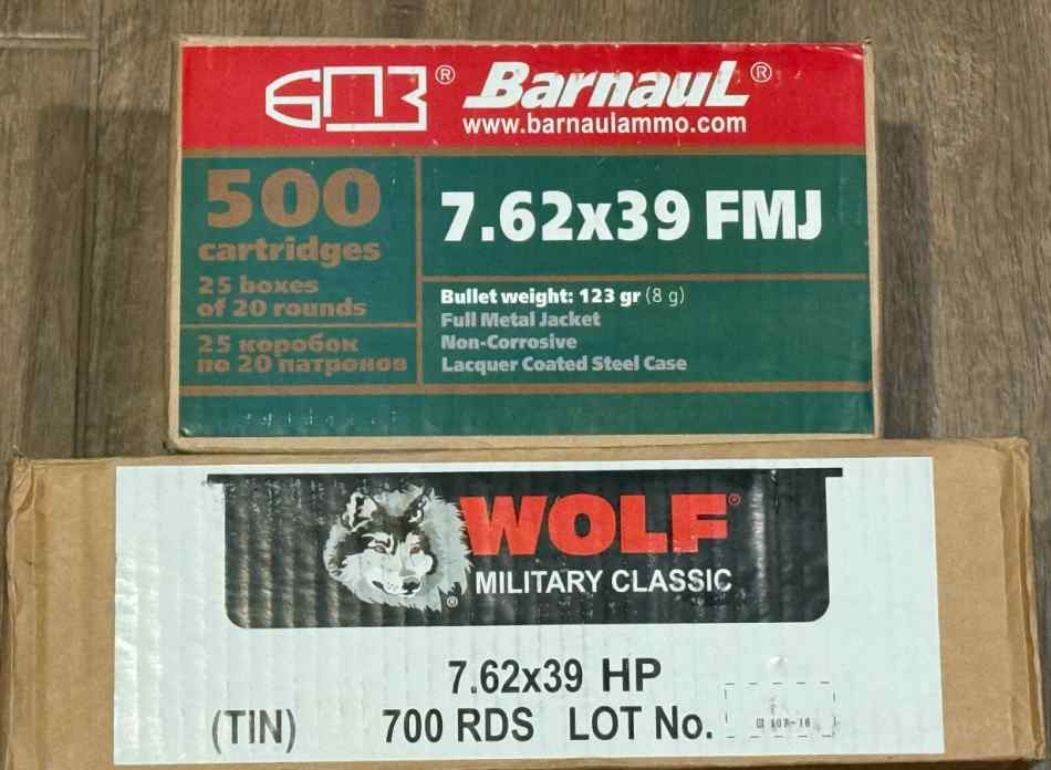 Wolf &amp; Barnaul 7.62x39 Ammo