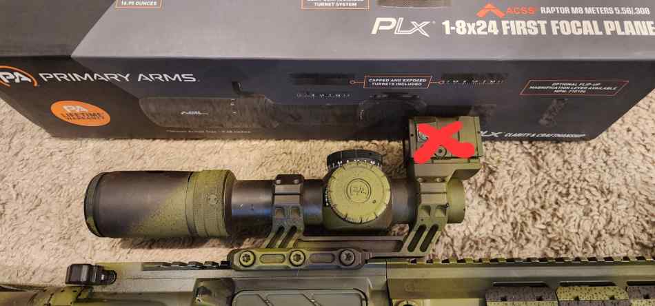 Primary Arms PLXc 1-8 FFP Mil LPVO optic