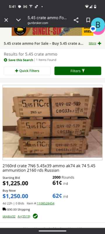 7.62x54r SPAM can , Crate