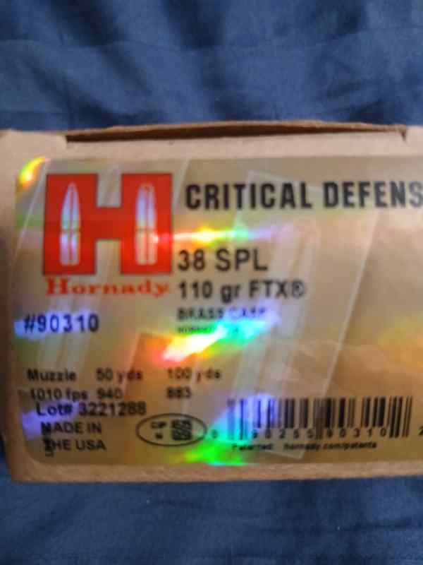 SELF DEFENSE AMMO  .38/.357  WTT