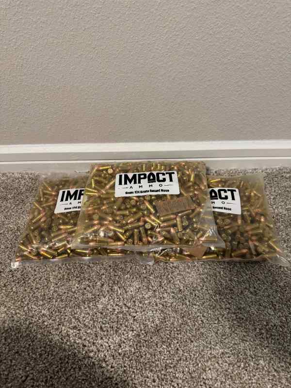 1500 rds 9mm 124gr FMJ