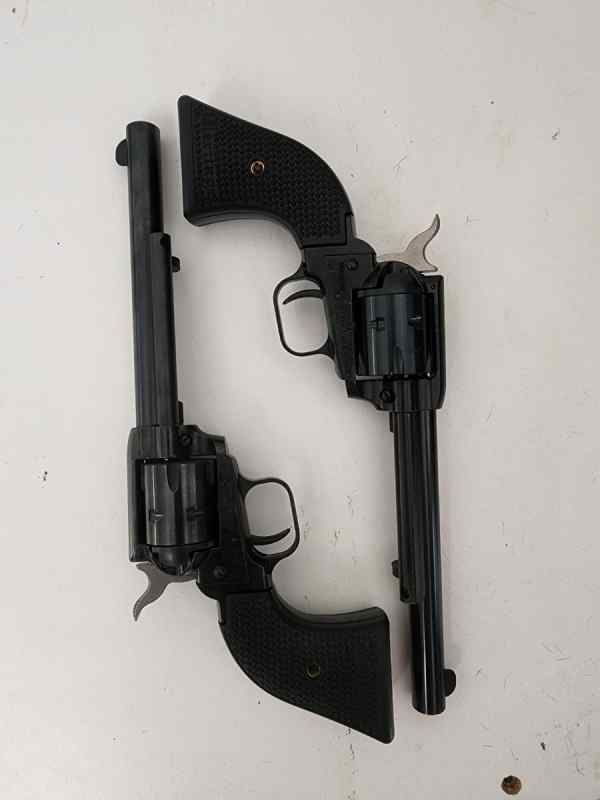 Pair of heritage rough rider revolvers 22lr 