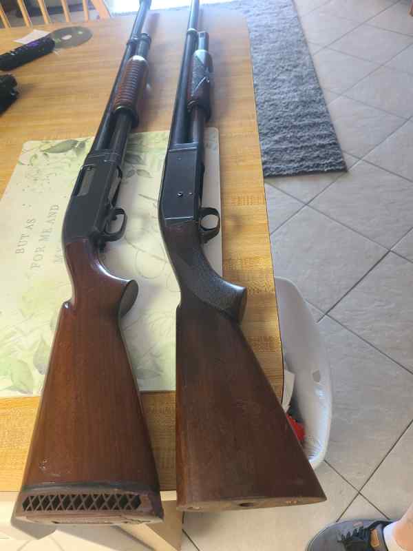 Two vintage 12 ga shotguns Remington &amp; Winchester 