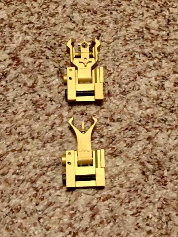Gold Cerakote Iron Sights 