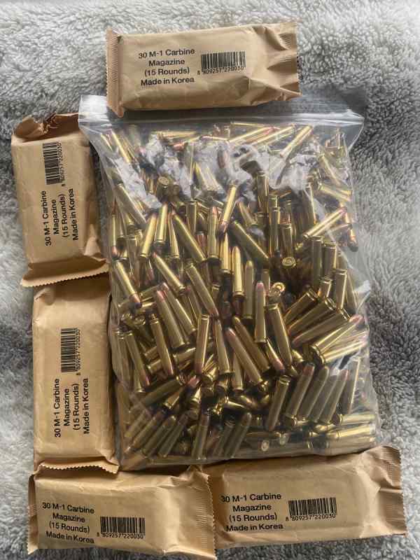 .30 US CARBINE AMMO -500 round-new