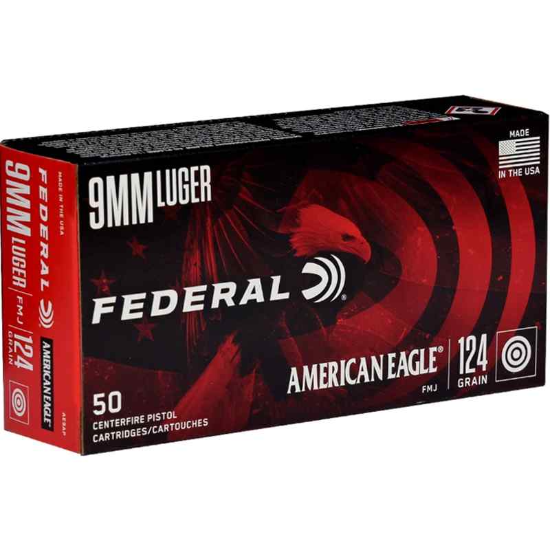 Federal 9mm Luger 124 gr FMJ