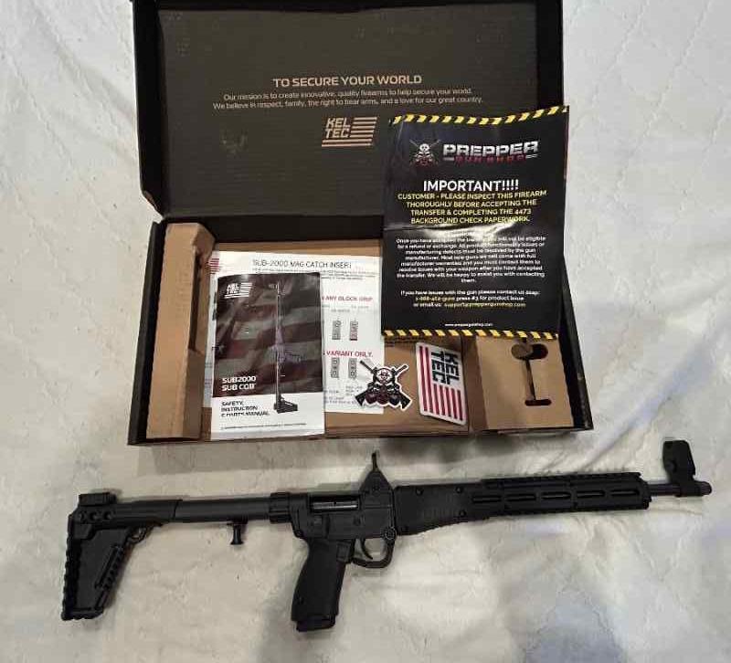 Kel Tec 9mm Sub 2000 Semi Auto folding rifle NIB