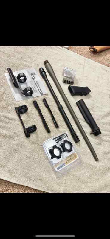 Barrels, scope rails and mounts and other parts