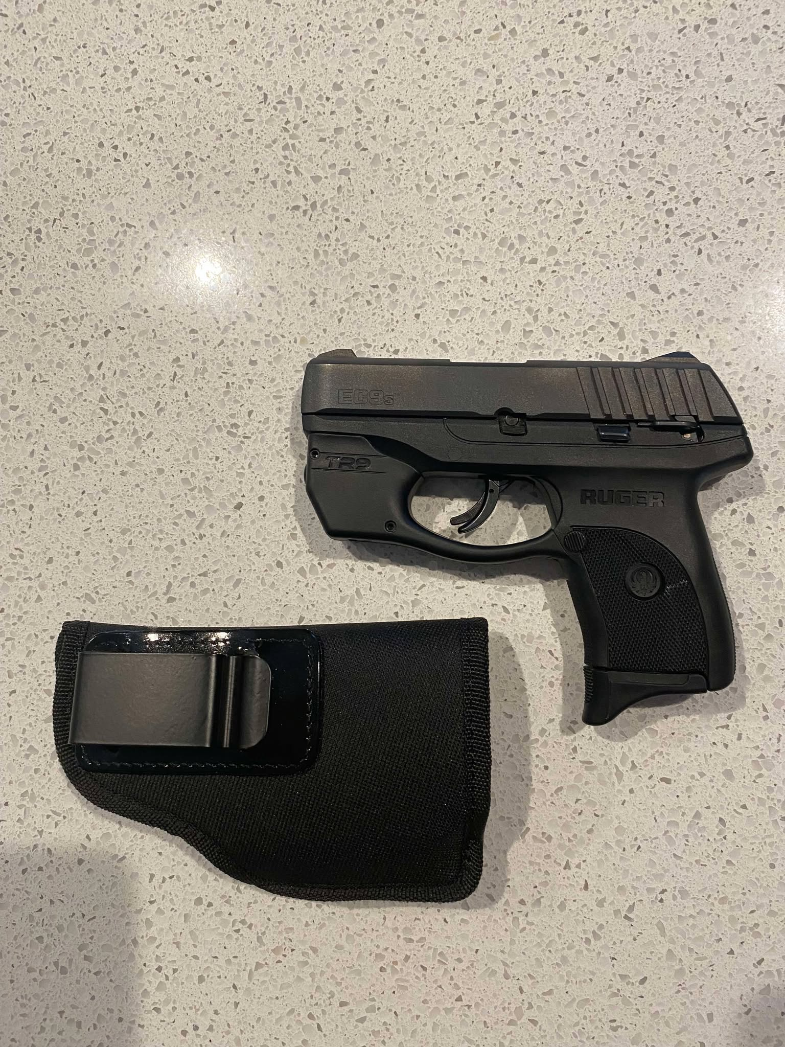 Ruger EC9S with TR9 Green Laser