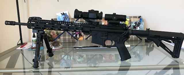 Custom Midwest Industries AR with optics and mags