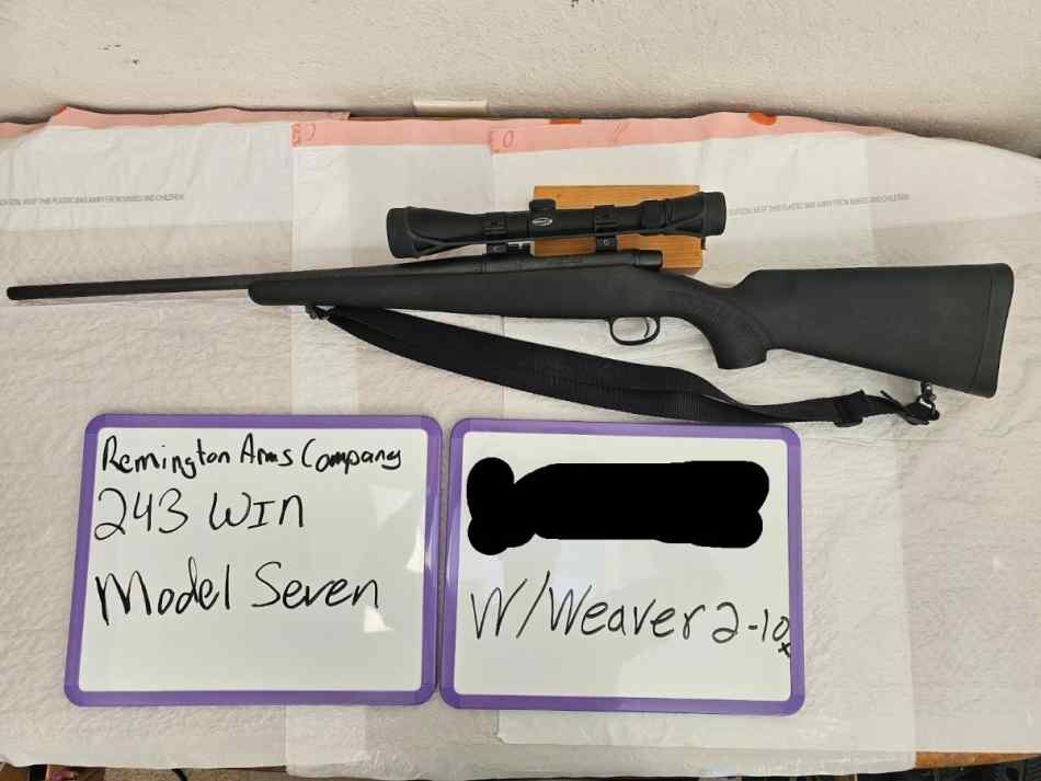 Remington Model 7 W/Weaver 2-10 Optic 243 Win