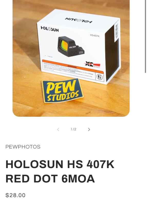 Holosun red dot waffles 🧇 $28