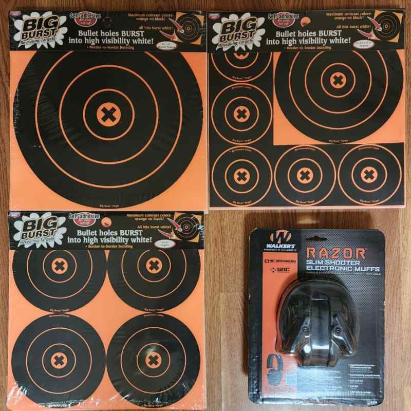 Big Burst targets, Walkers Electronic ear muffs