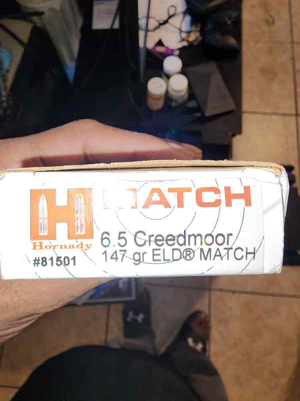 Hornady Match and Sellier &amp; Bellot 6.5 Creedmoor 