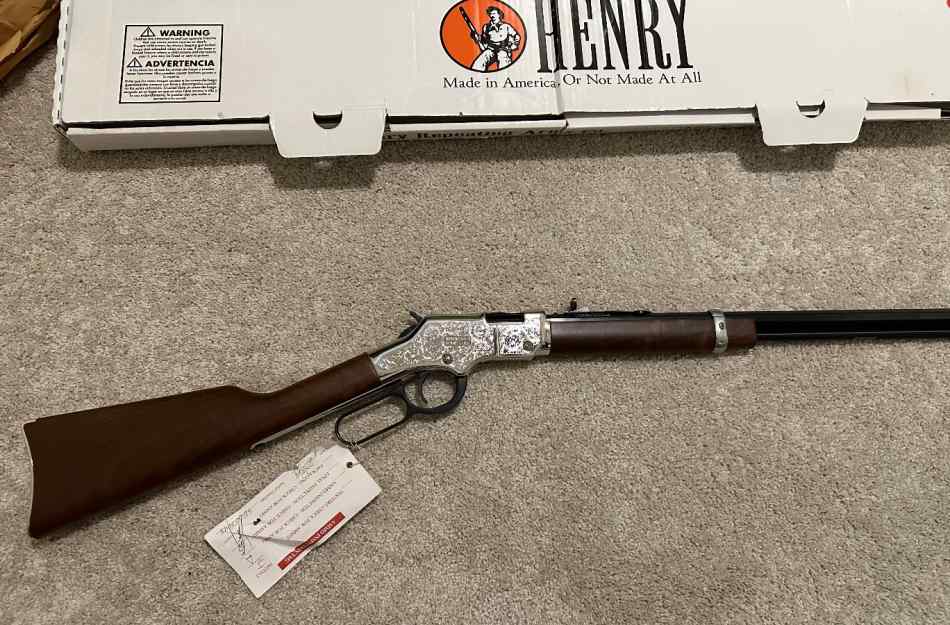 Henry Silver Eagle .22 nickel plated engraved