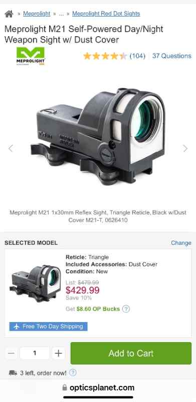 Brand new M21 Reflex Sight