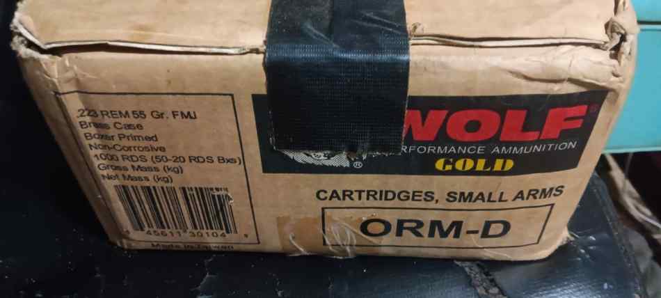 Wolf Gold .223 brass cased ammo