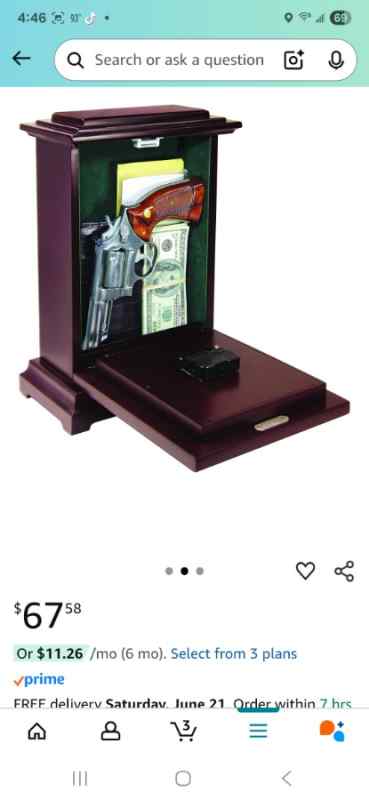Hidden safe for guns