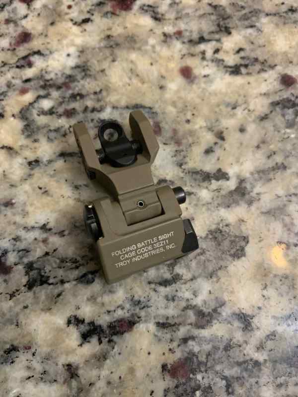 Troy Folding Battle Sight Rear FDE