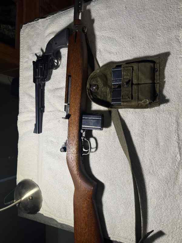 Underwood typewriter M1 and Ruger Blackhawk 30 Cal